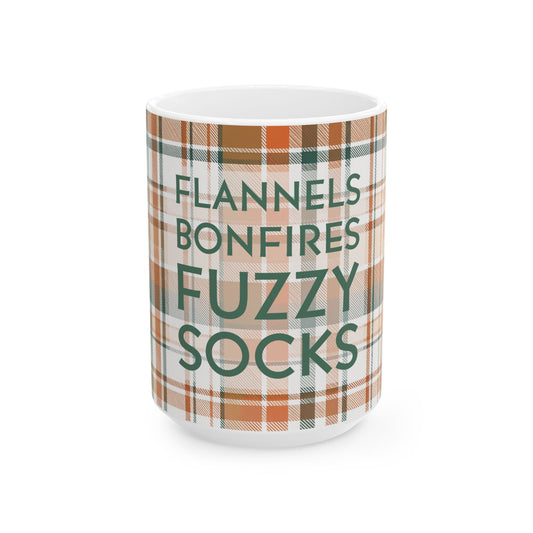 Flannels, Bonfires & Fuzzy Socks, Mug