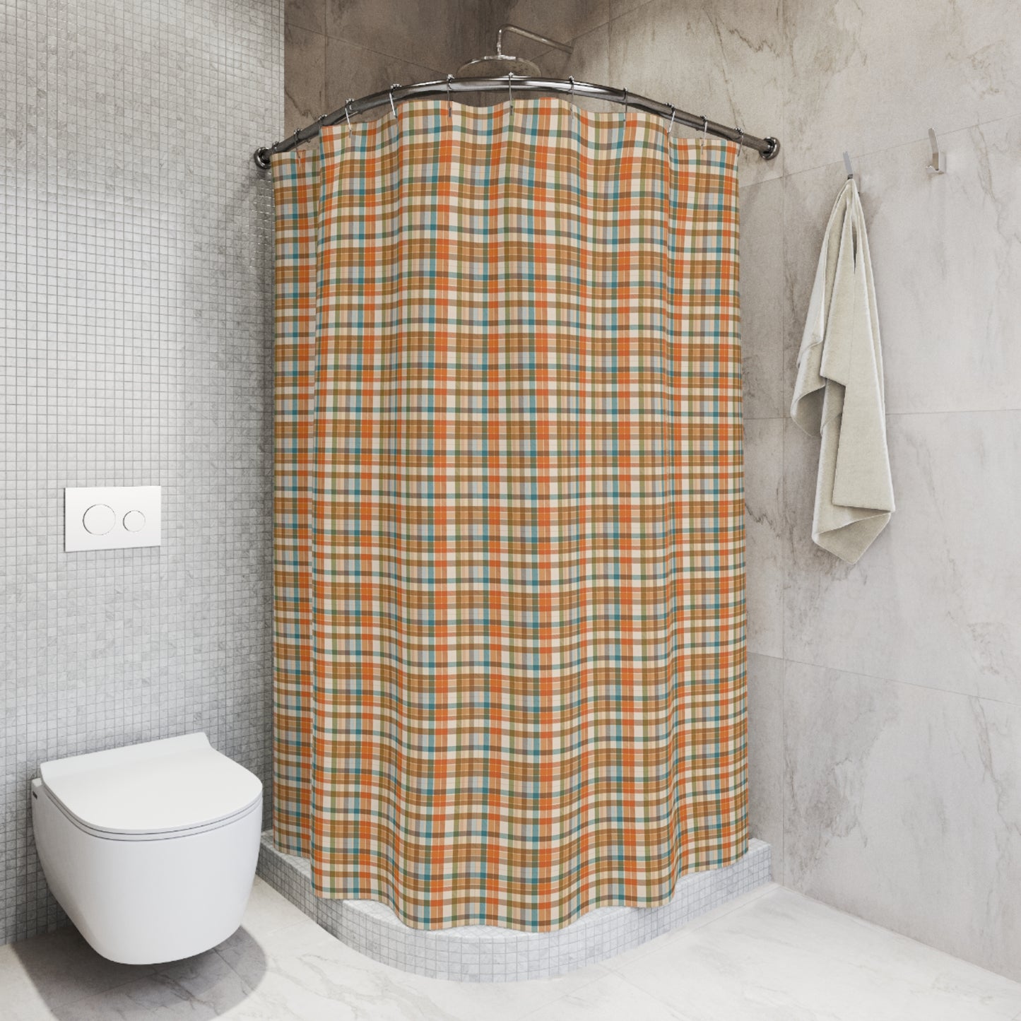 Golden Glen Shower Curtain | Cozy Bathroom Decor