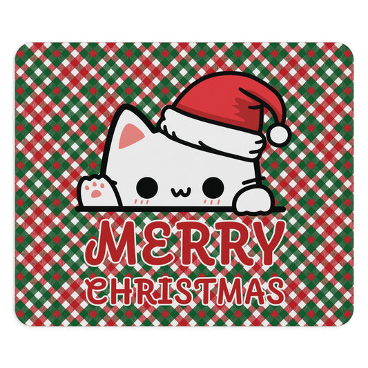 Santa Paws & Candy Cane Checks Mouse Pad
