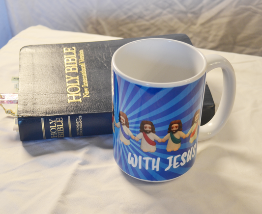 Mornings with Jesus, Blue Mug