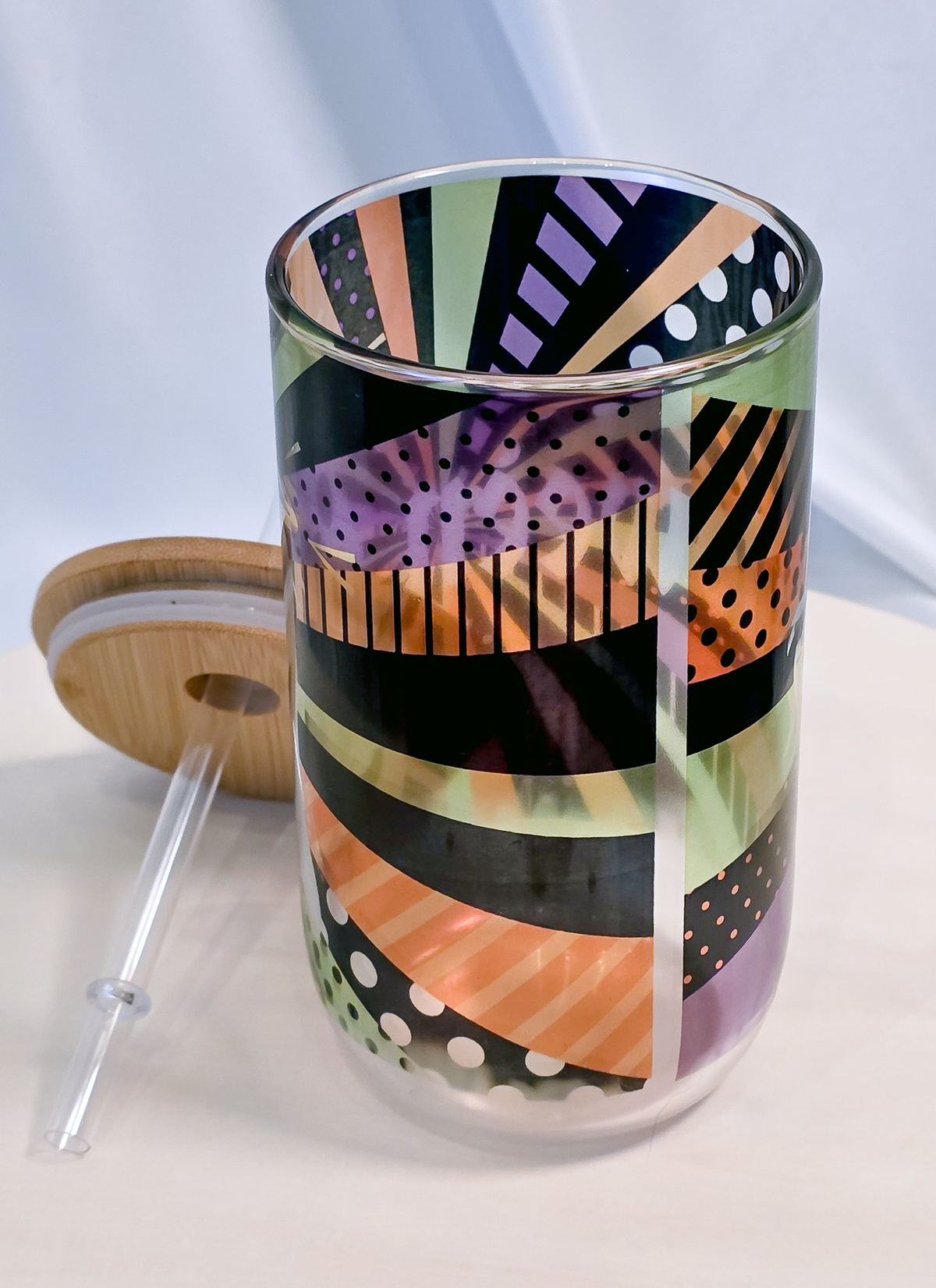 Falloween: The Holy Ghost, 18oz Shimmer Glass Cup