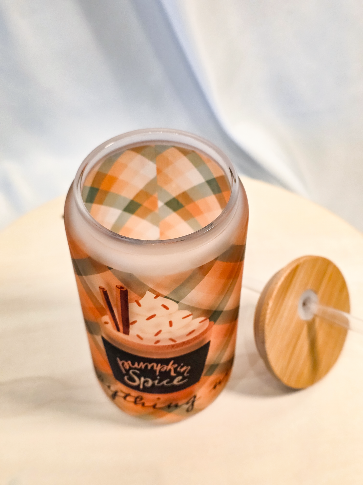 Pumpkin Spice & Everything Nice, 16oz Frosted Glass