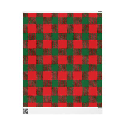 Santa's Buffalo Plaid Wrapping Paper