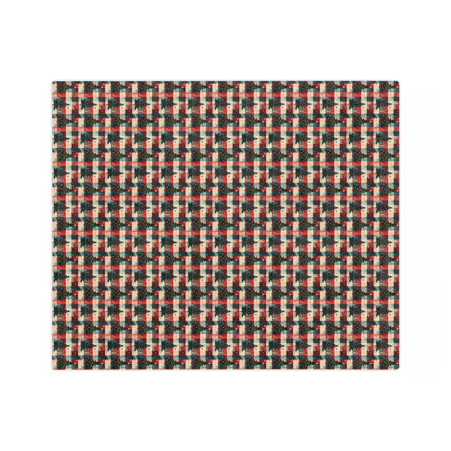 Frosted Christmas Fir, Velveteen Fleece Blanket