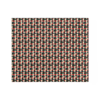 Frosted Christmas Fir, Velveteen Fleece Blanket