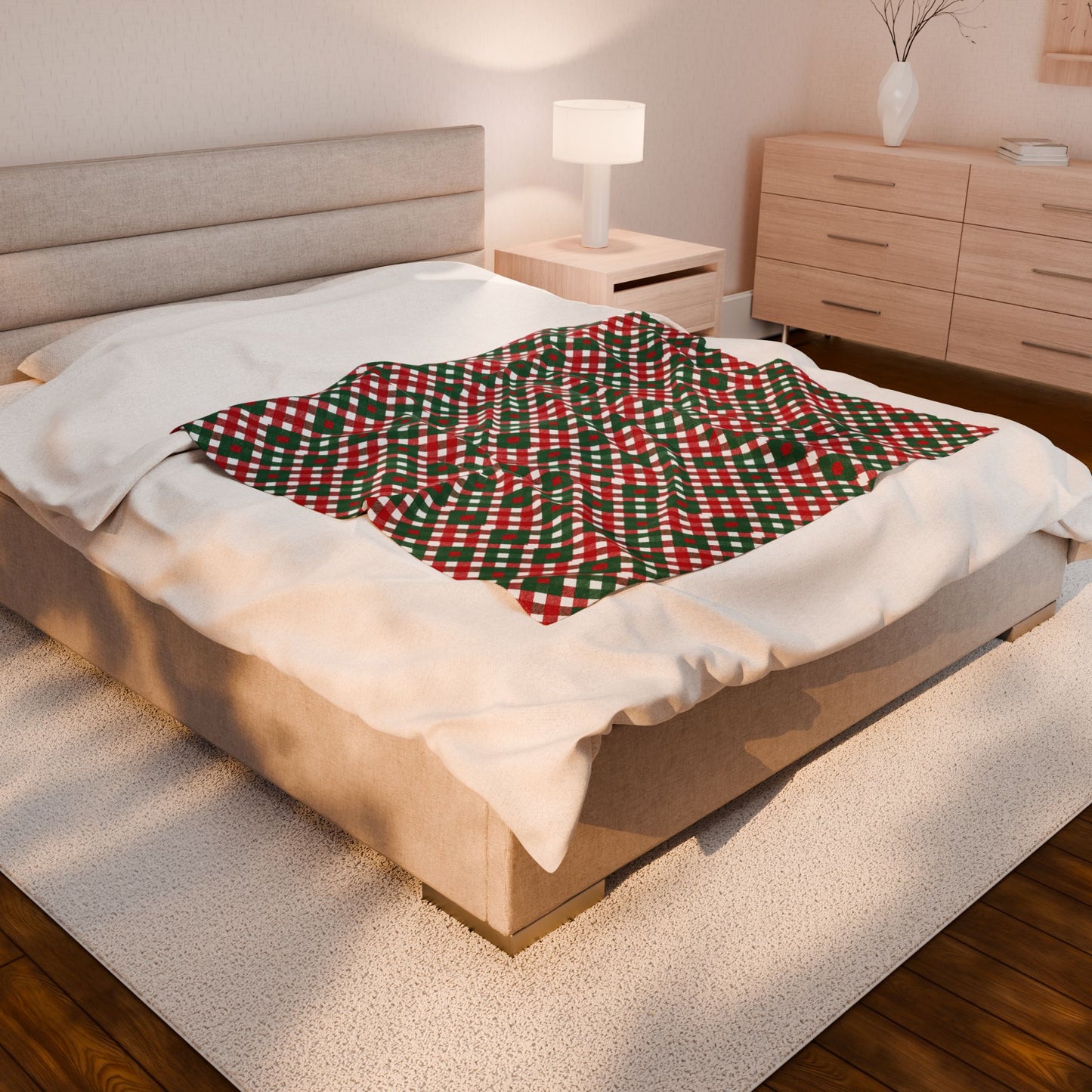 Candy Cane Christmas | Plush Blanket