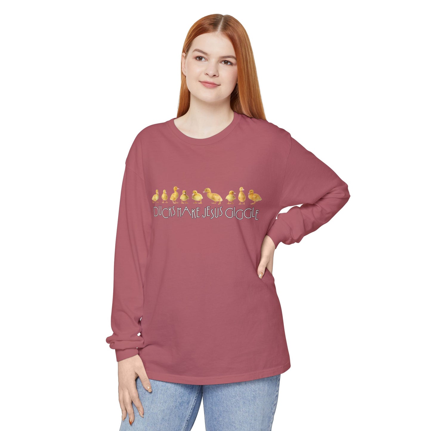 Ducks Make Jesus Giggle, Sleeved Tee