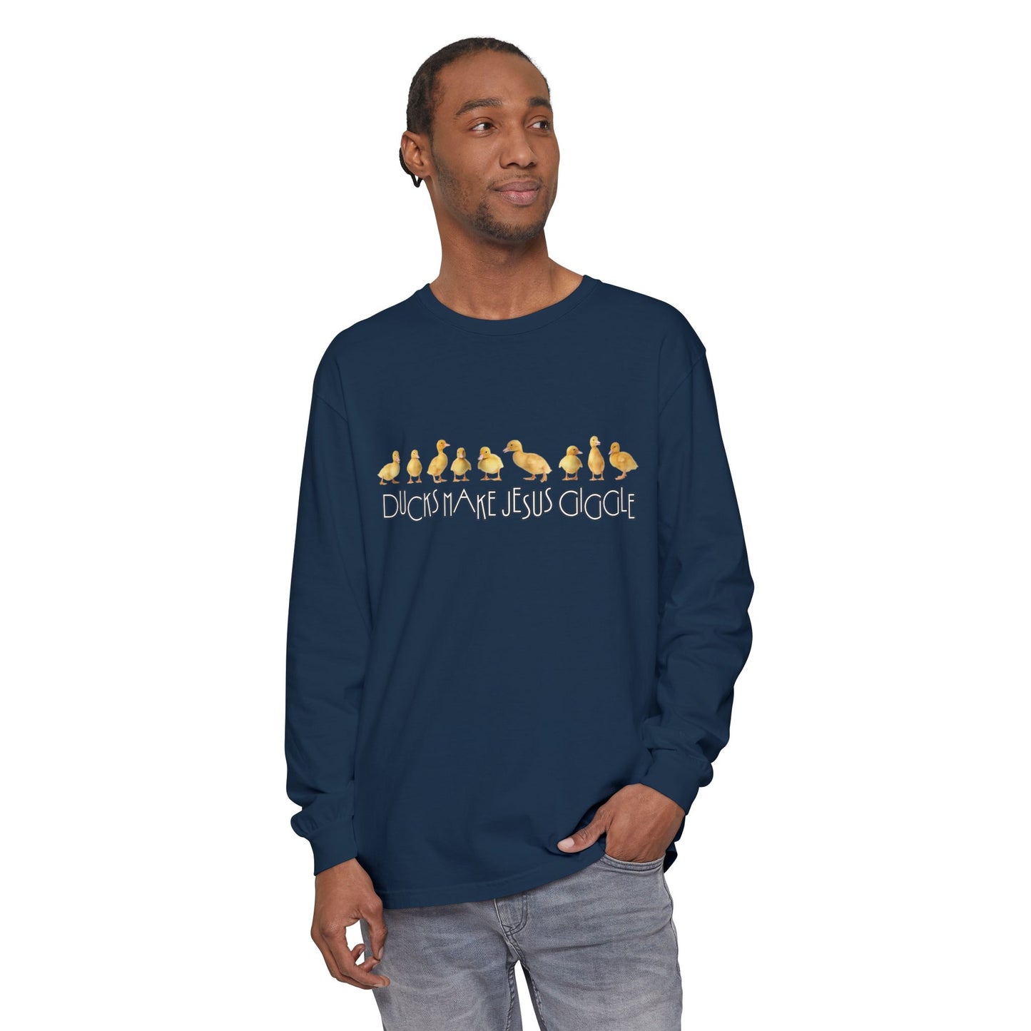 Ducks Make Jesus Giggle, Sleeved Tee