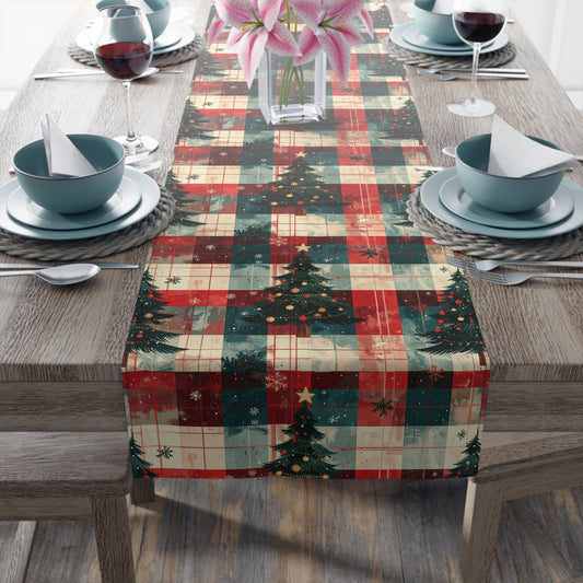 Frosted Christmas Fir Table Runner