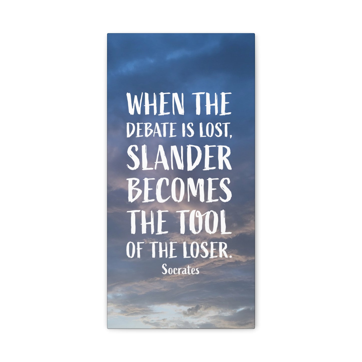 Debates Socrates, Canvas