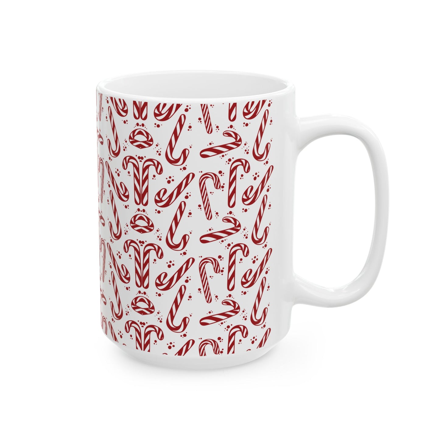 Candy Canes & Cream  15oz Ceramic Mug