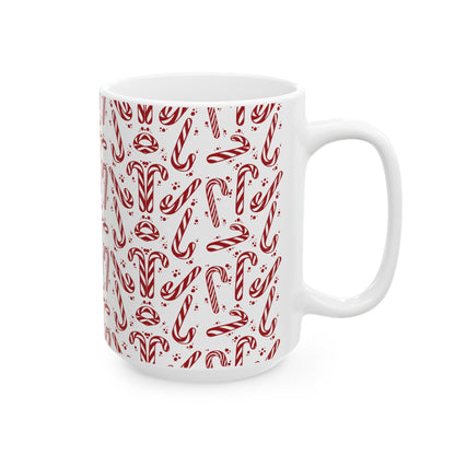Candy Canes & Cream  15oz Ceramic Mug