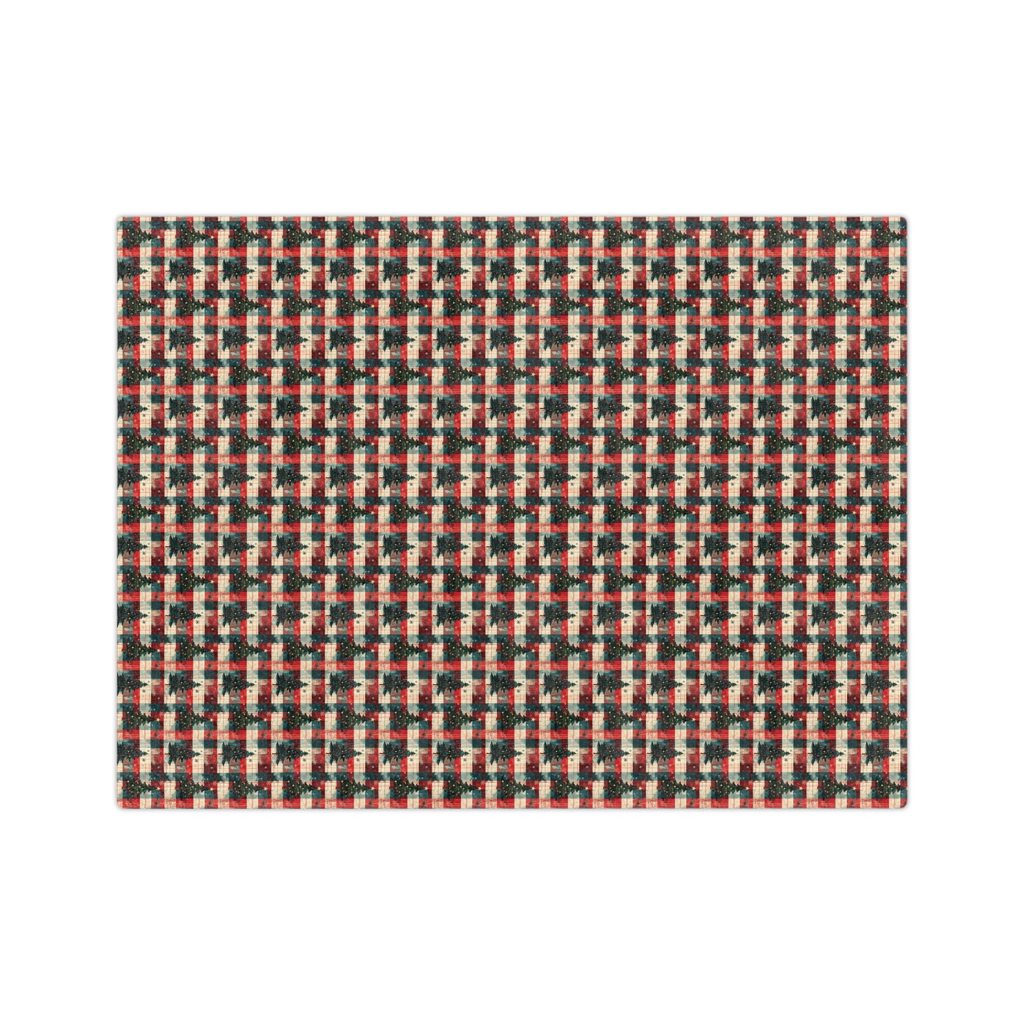 Frosted Christmas Fir, Velveteen Fleece Blanket