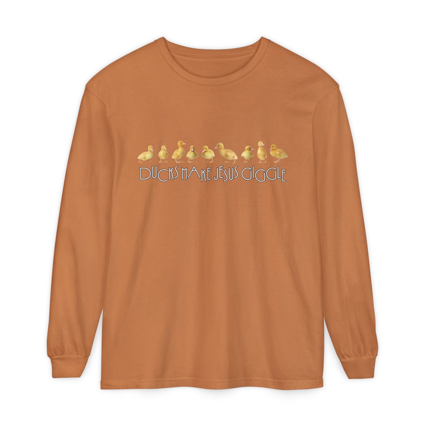 Ducks Make Jesus Giggle | Soft Sleeved Tee