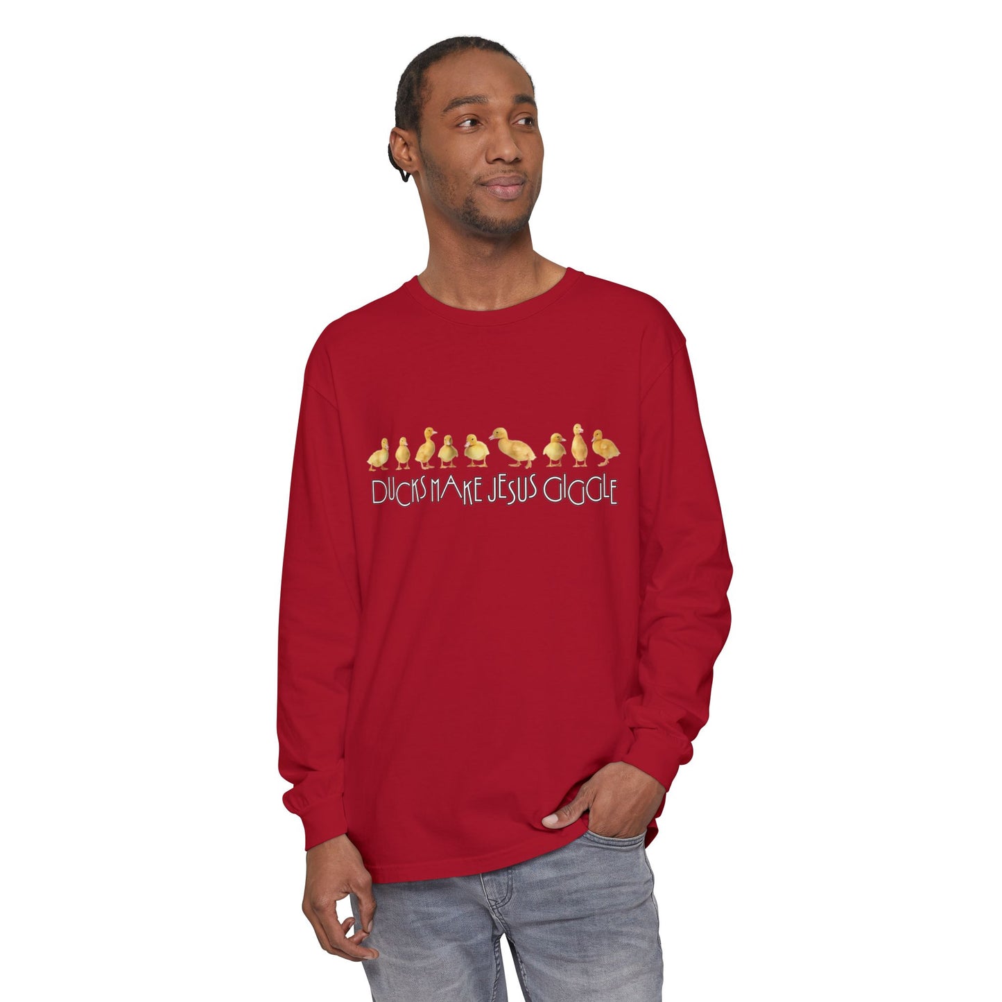 Ducks Make Jesus Giggle, Sleeved Tee