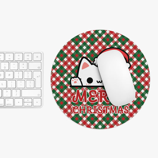 Santa Paws & Candy Cane Checks  Mouse Pad