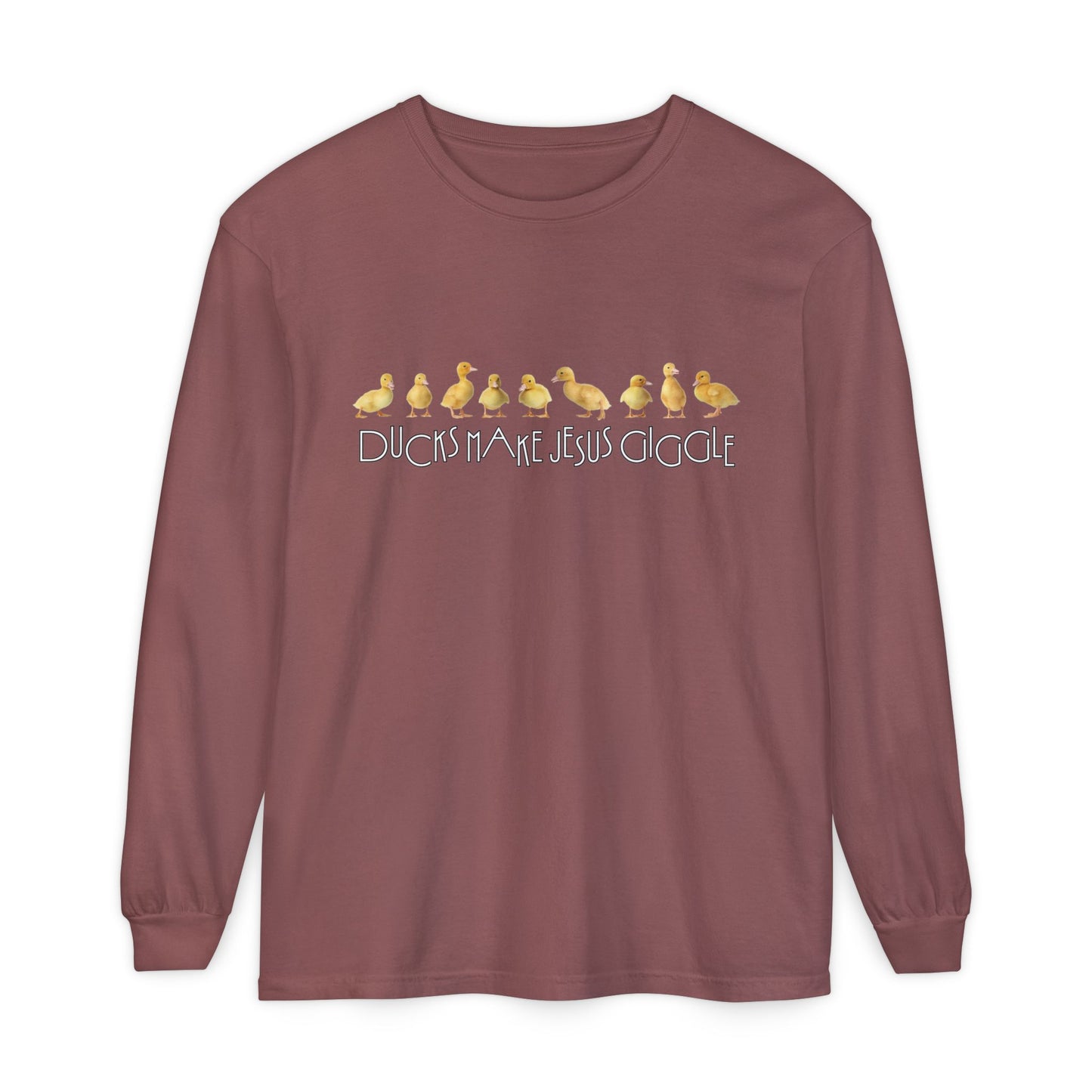 Ducks Make Jesus Giggle | Soft Sleeved Tee