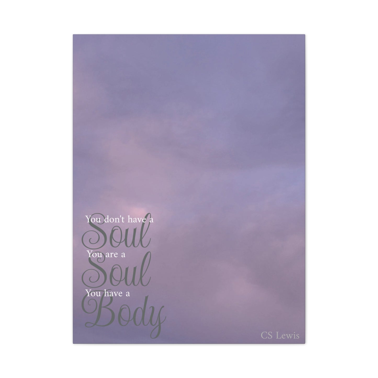 You Don't Have A Soul, You Are A Soul | Canvas