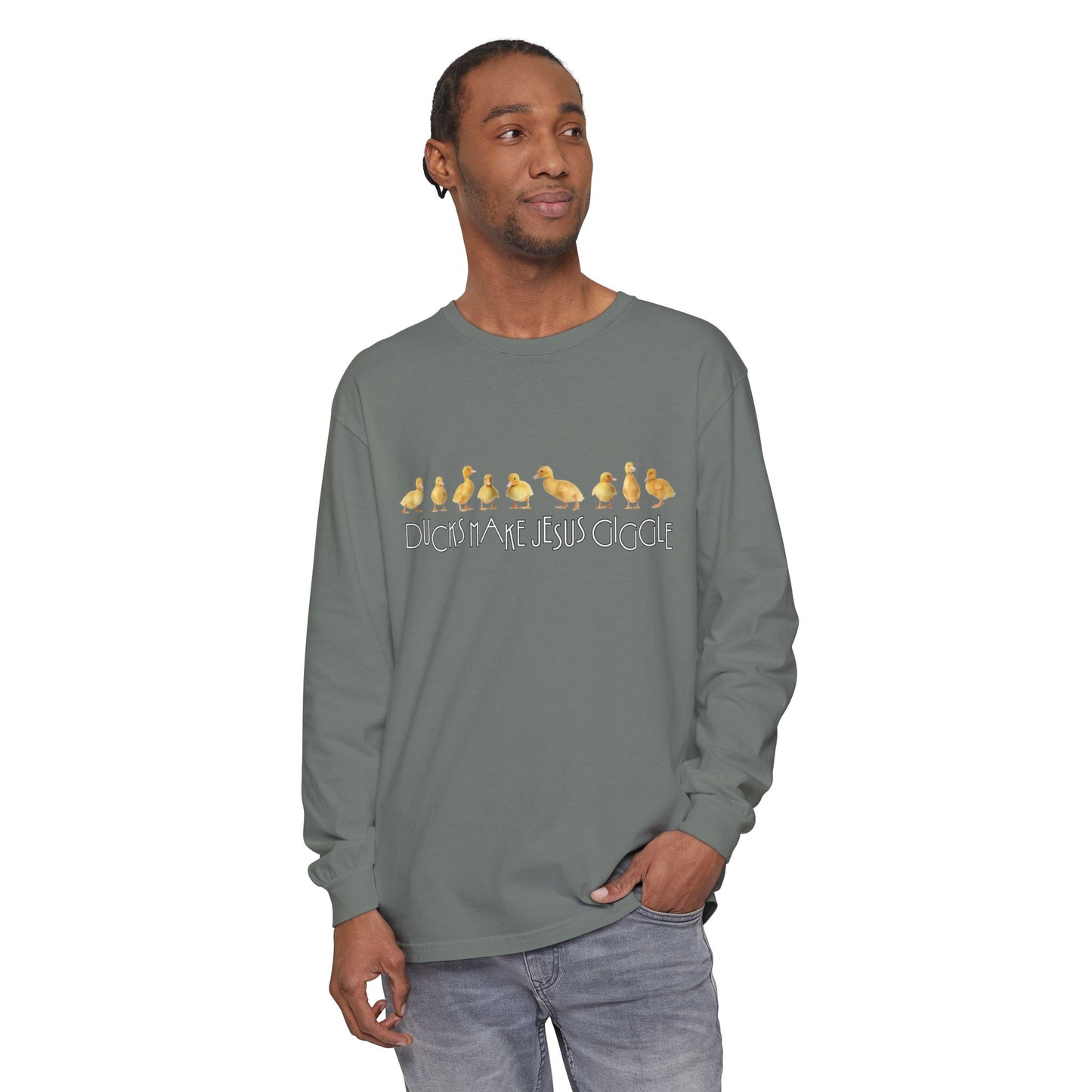 Ducks Make Jesus Giggle, Sleeved Tee