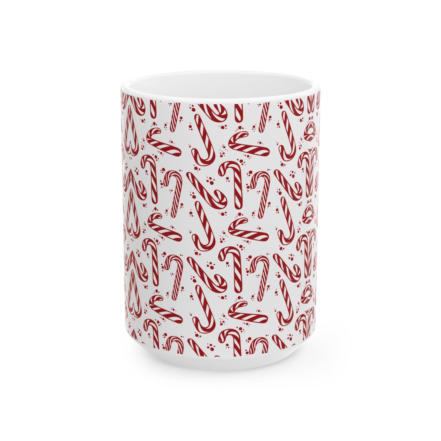 Candy Canes & Cream  15oz Ceramic Mug