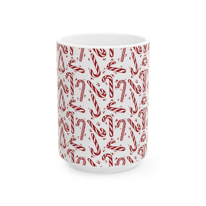 Candy Canes & Cream  15oz Ceramic Mug