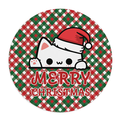 Santa Paws & Candy Cane Checks  Mouse Pad