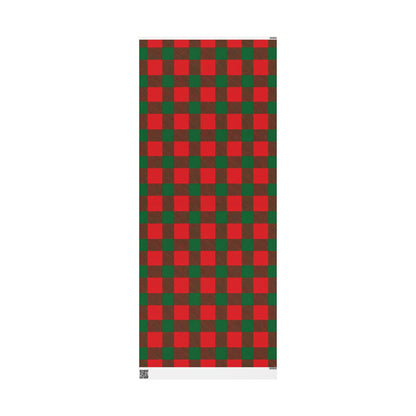 Santa's Buffalo Plaid Wrapping Paper