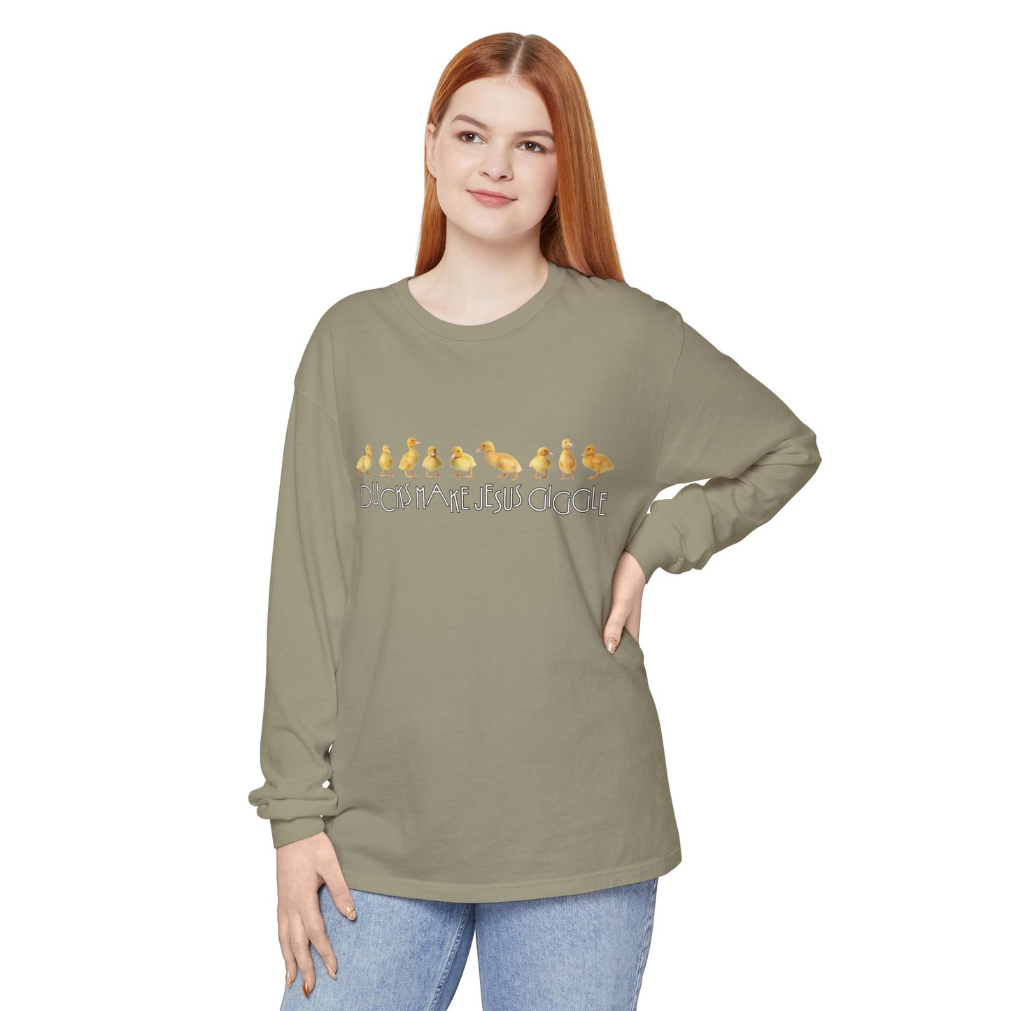 Ducks Make Jesus Giggle | Soft Sleeved Tee