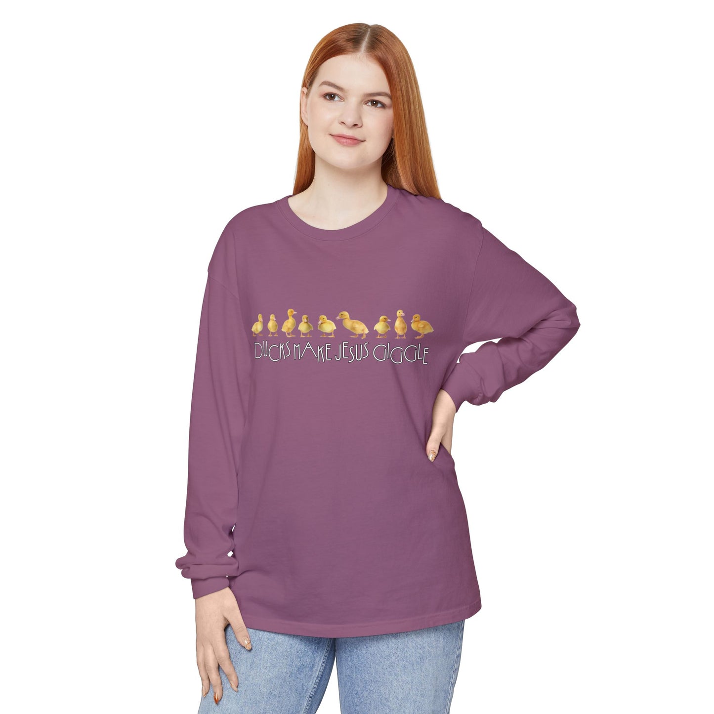 Ducks Make Jesus Giggle, Sleeved Tee