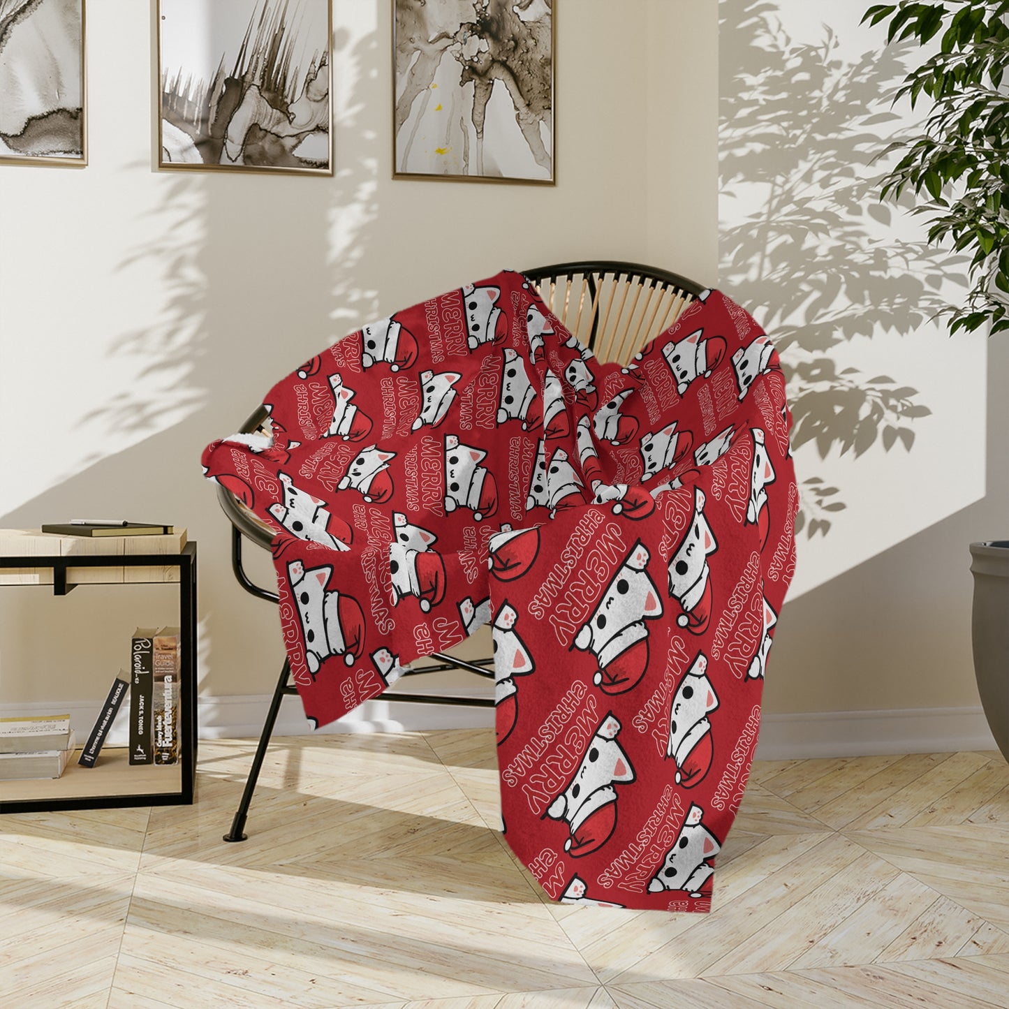 Santa Paws, Velveteen Fleece Blanket