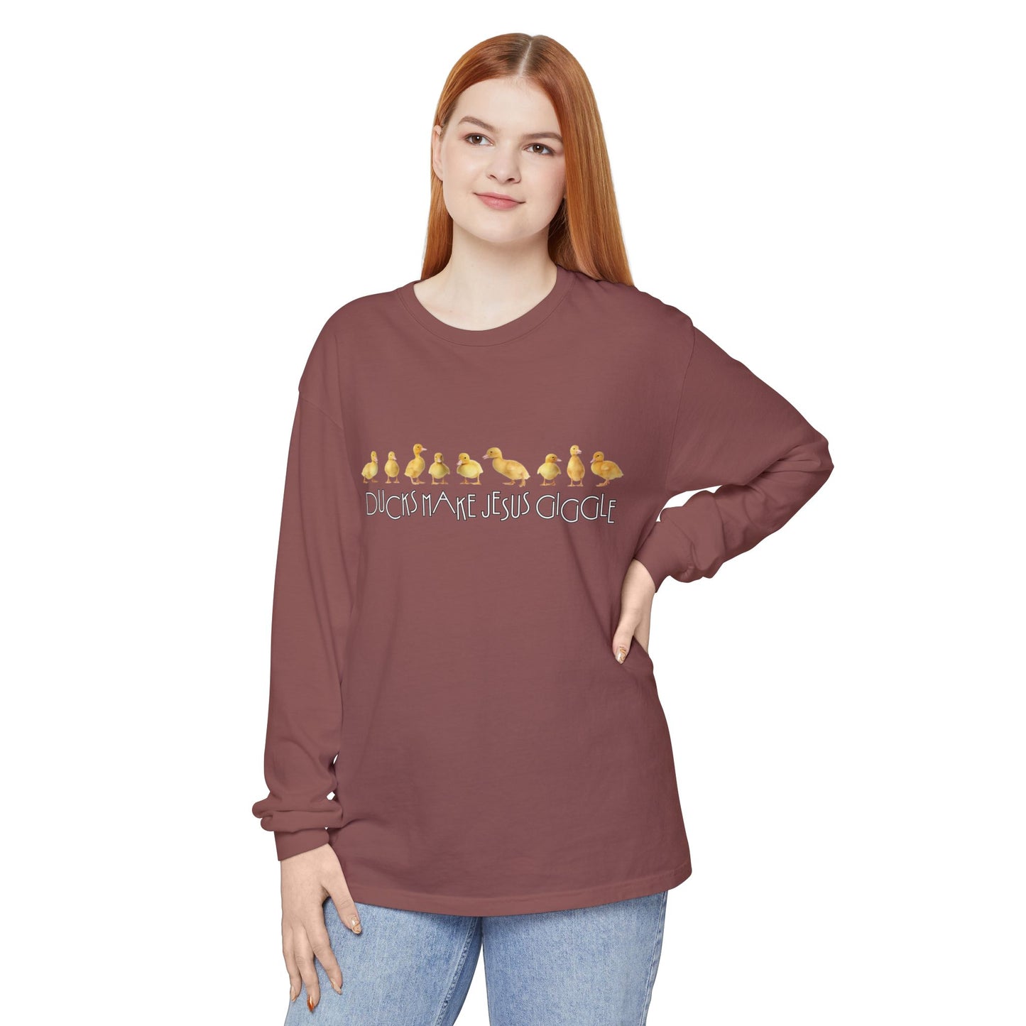 Ducks Make Jesus Giggle, Sleeved Tee