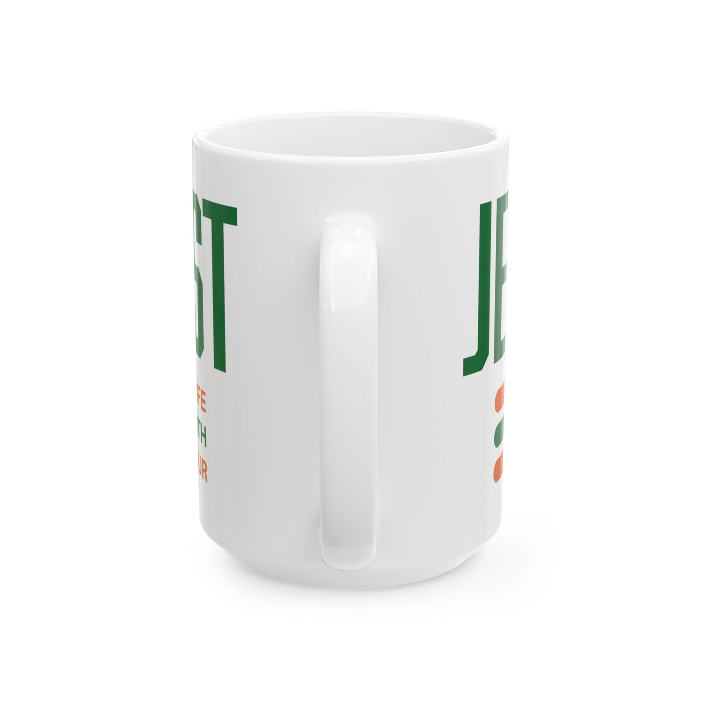 Jesus Christ Mug – Inspirational Faith Coffee Cup with 'Building a Better World' Message
