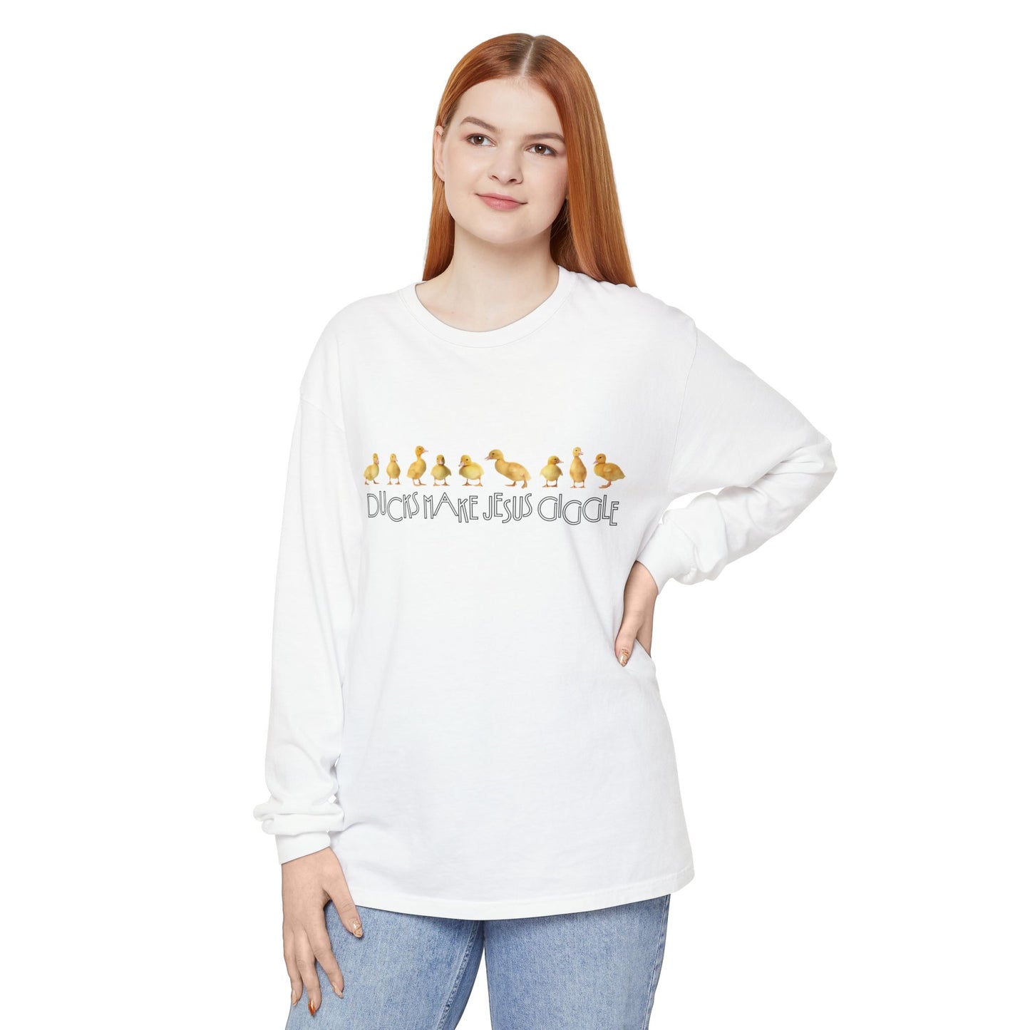 Ducks Make Jesus Giggle, Sleeved Tee