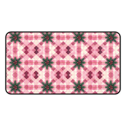 Pink Peppermint Sprig Gaming Pad & Desk Mat