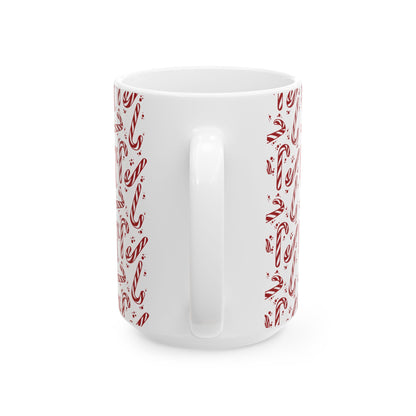 Candy Canes & Cream  15oz Ceramic Mug