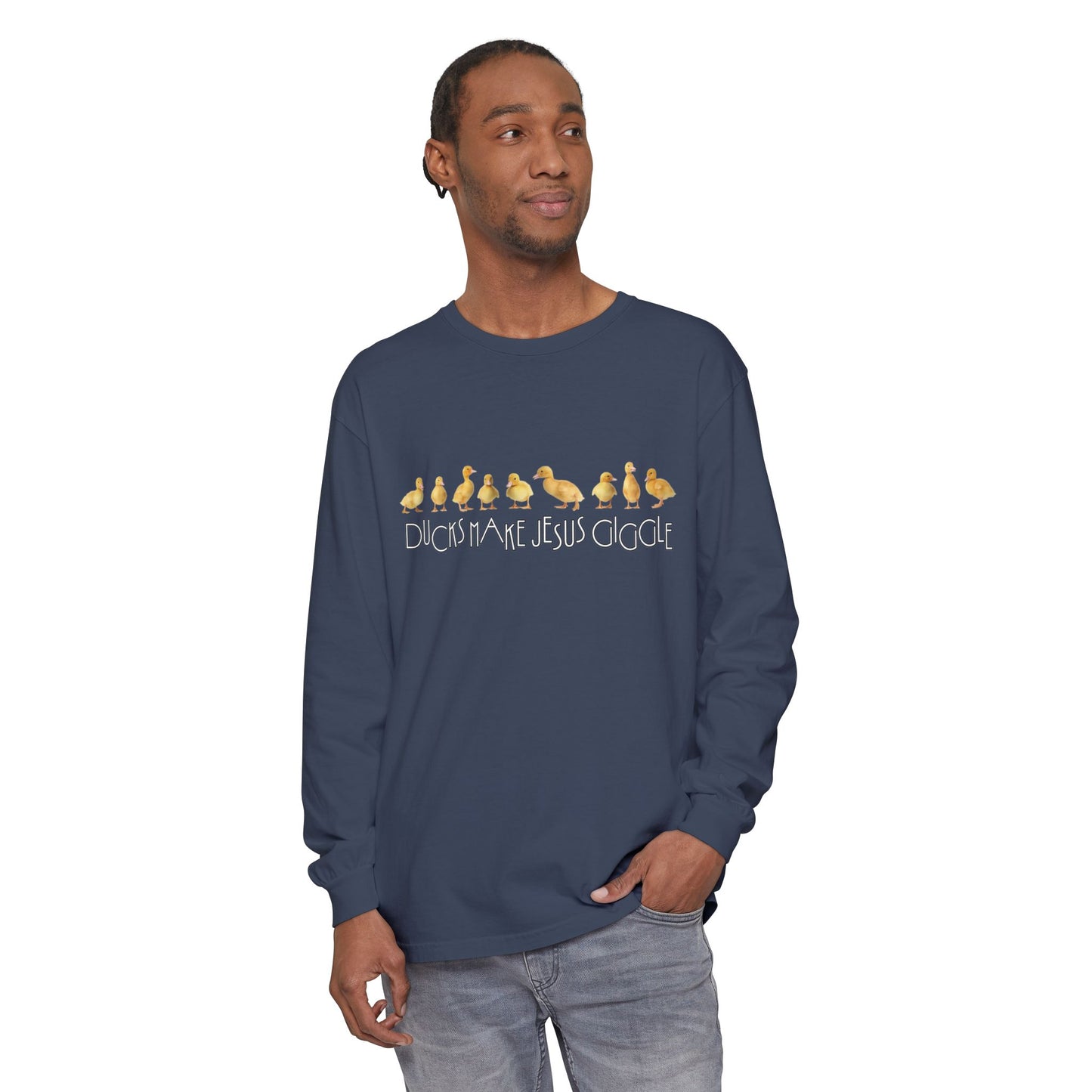 Ducks Make Jesus Giggle, Sleeved Tee