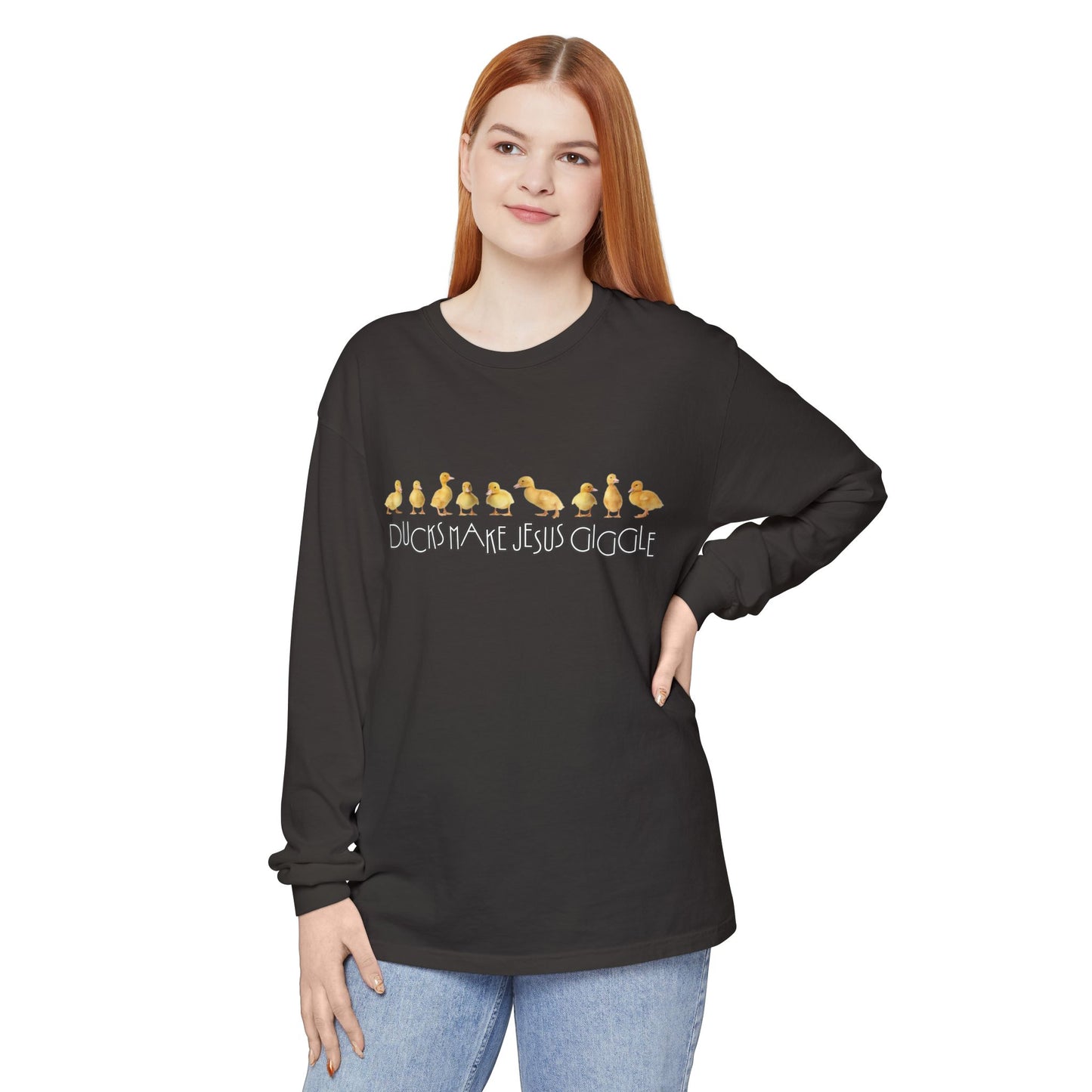 Ducks Make Jesus Giggle, Sleeved Tee