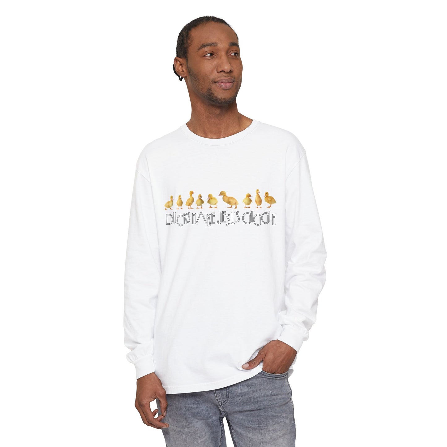 Ducks Make Jesus Giggle, Sleeved Tee