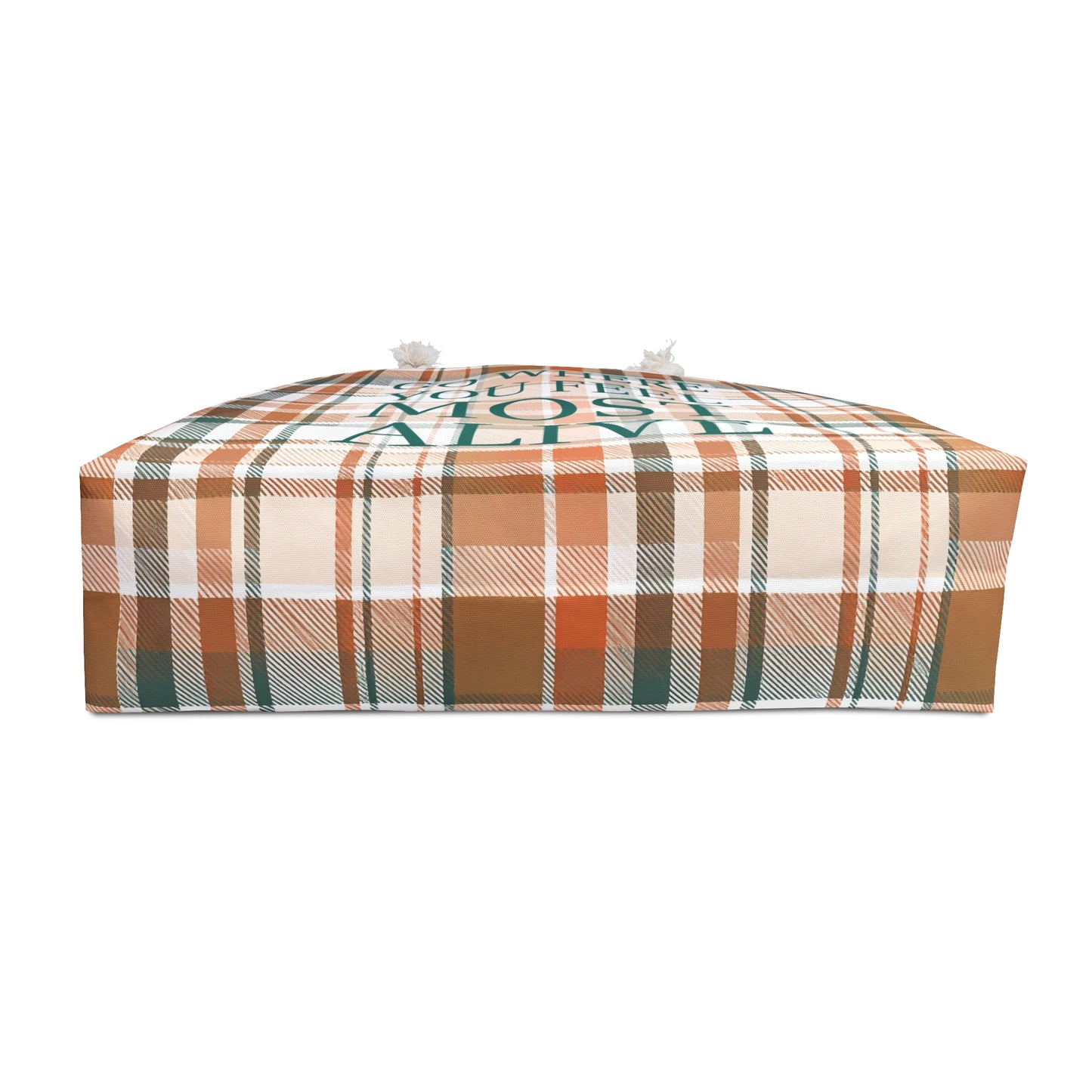 Go Where You Feel Most Alive | Plaid Weekender Bag