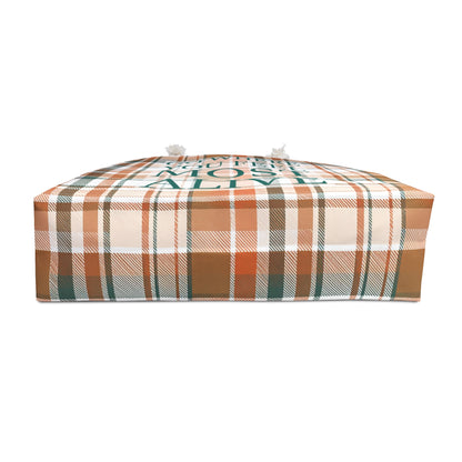 Go Where You Feel Most Alive | Plaid Weekender Bag