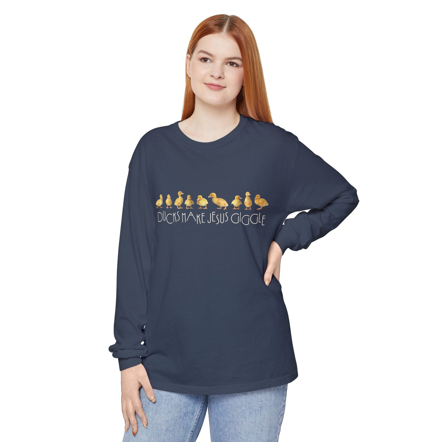 Ducks Make Jesus Giggle, Sleeved Tee