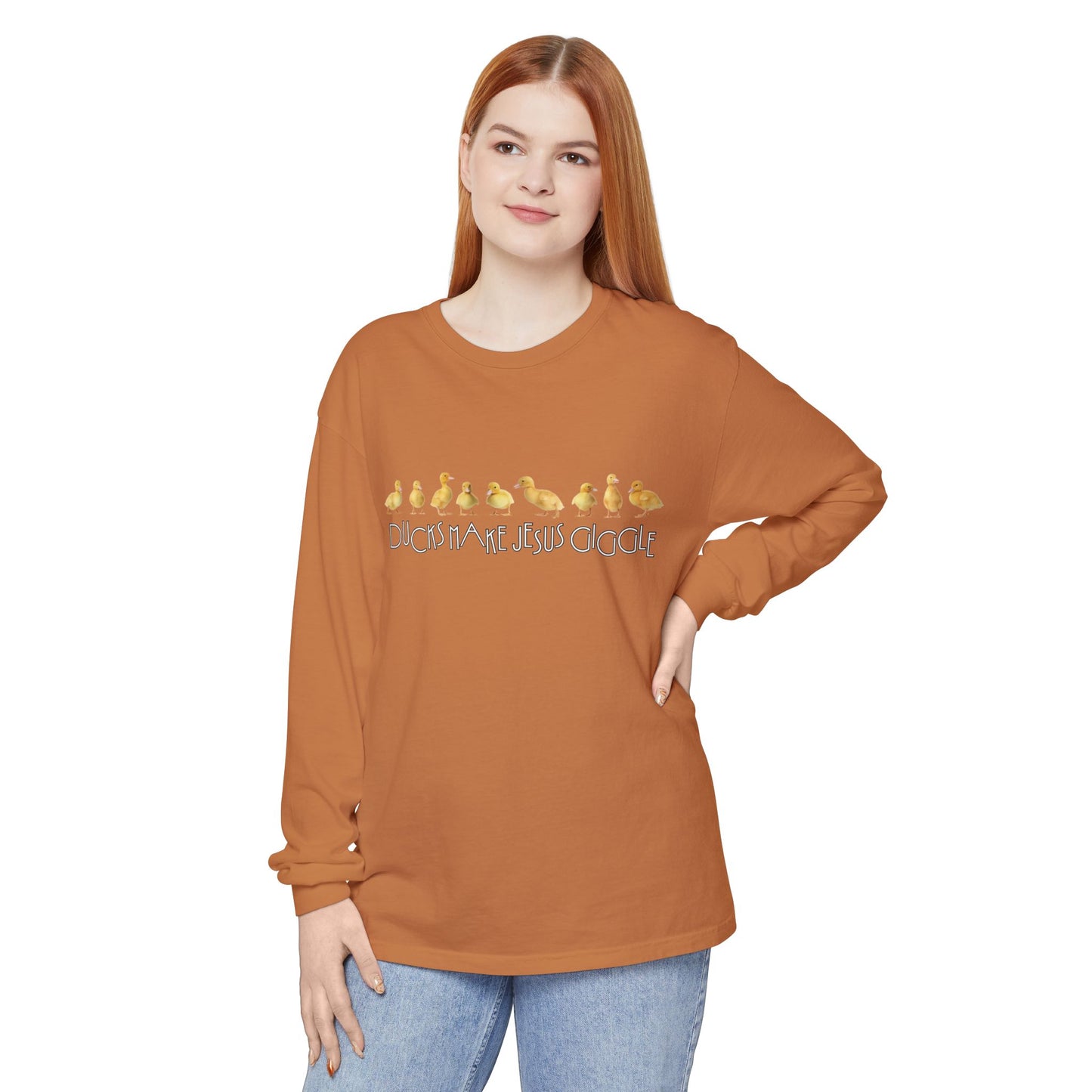 Ducks Make Jesus Giggle | Soft Sleeved Tee