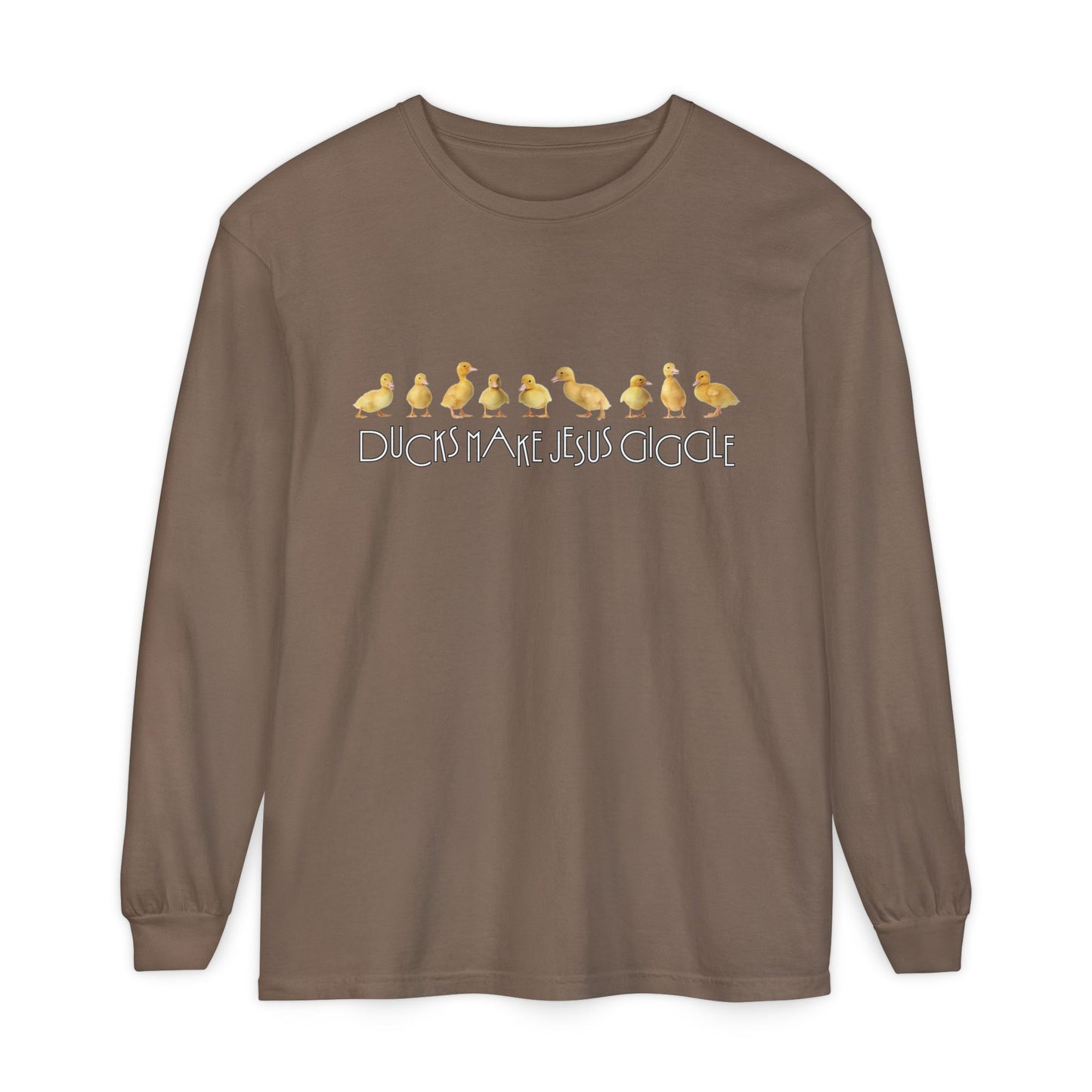 Ducks Make Jesus Giggle | Soft Sleeved Tee