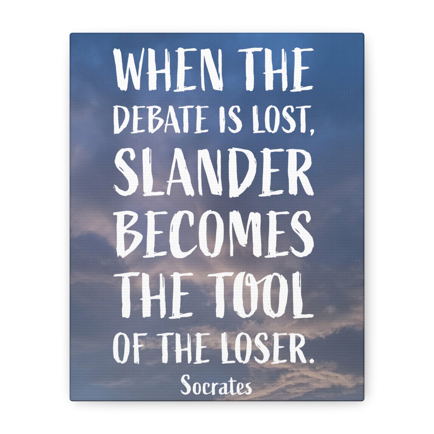 Debates Socrates, Canvas