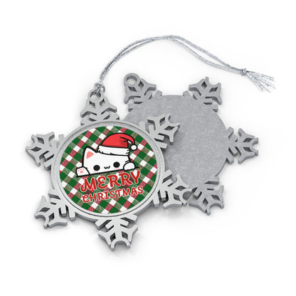 Santa Paws Pewter Snowflake Ornament