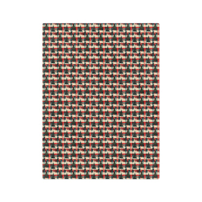 Frosted Christmas Fir, Velveteen Fleece Blanket