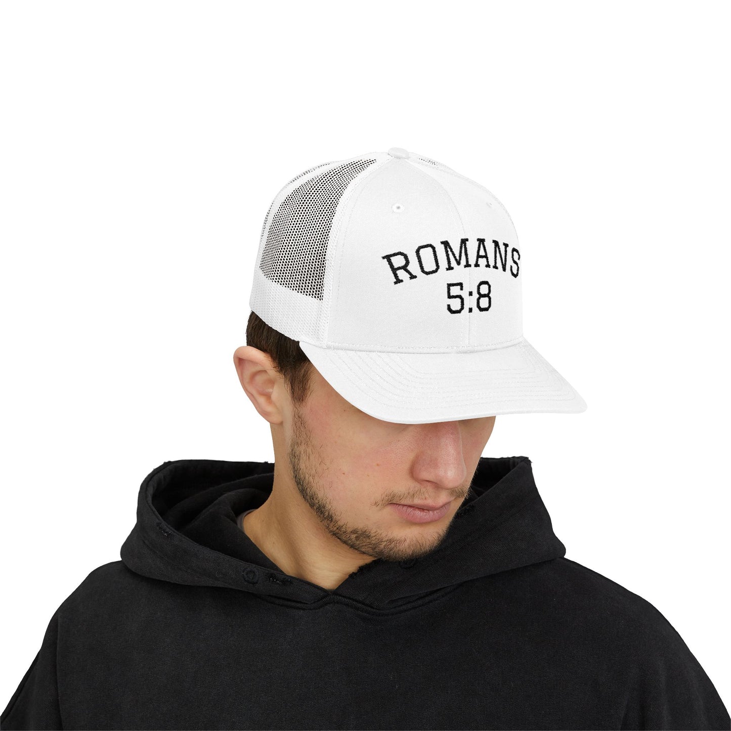 Romans 5:8 | Trucker Hat