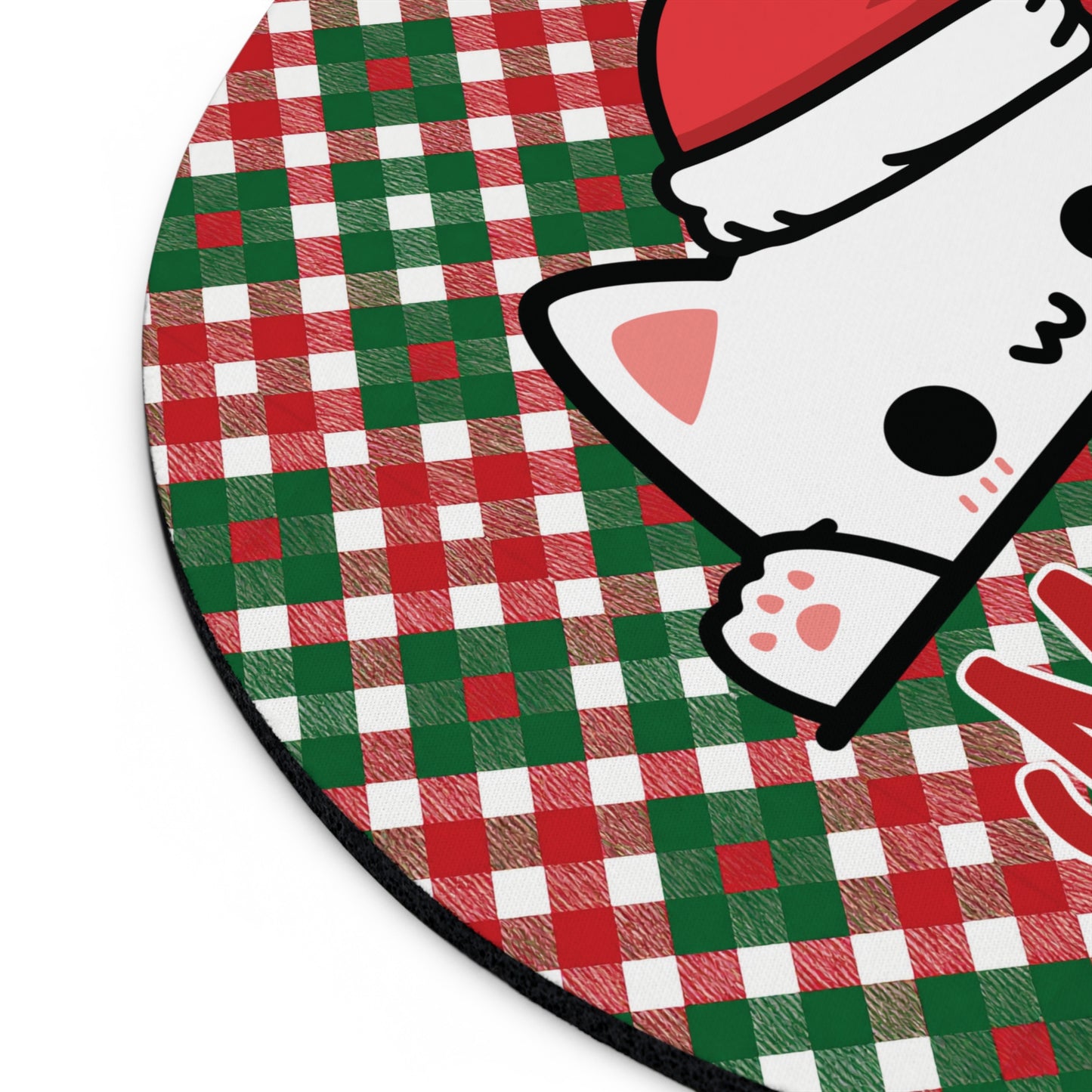 Santa Paws & Candy Cane Checks  Mouse Pad