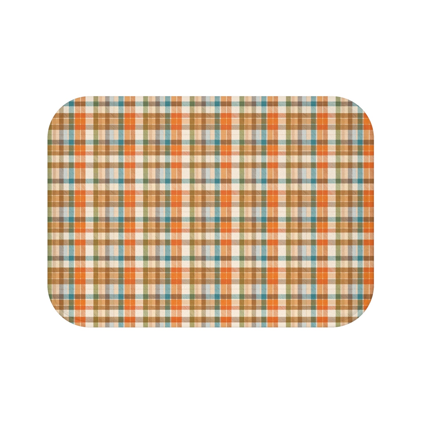 Golden Glen | Cozy Plaid Bath Mat