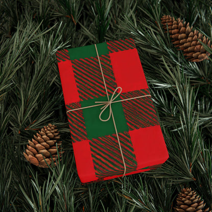 Santa's Buffalo Plaid Wrapping Paper